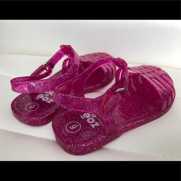 🔴 SOLD 🔴 Toddler girl pink glitter jelly shoes - Picture 3 of 4